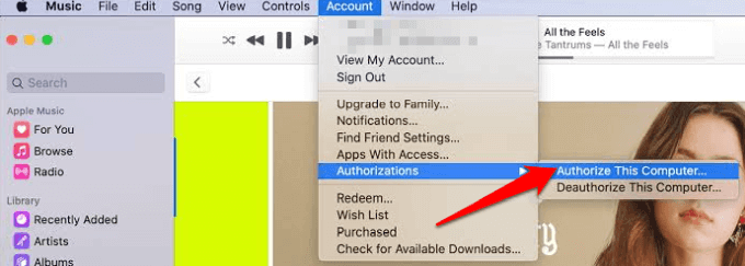 authorize computer for itunes mac youtube